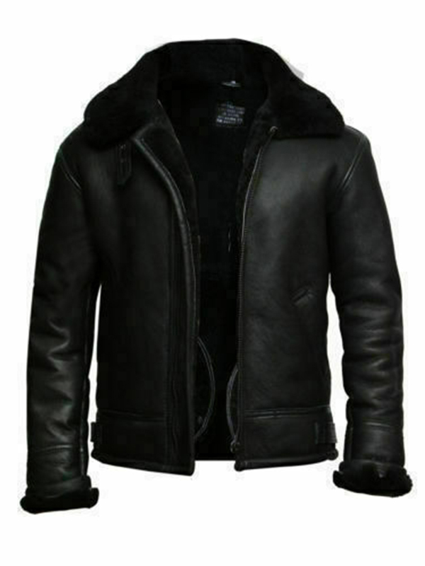 B3 Bomber Shearling Sheepskin Real Leather Jacket