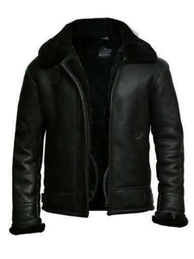 B3 Bomber Shearling Sheepskin Real Leather Jacket